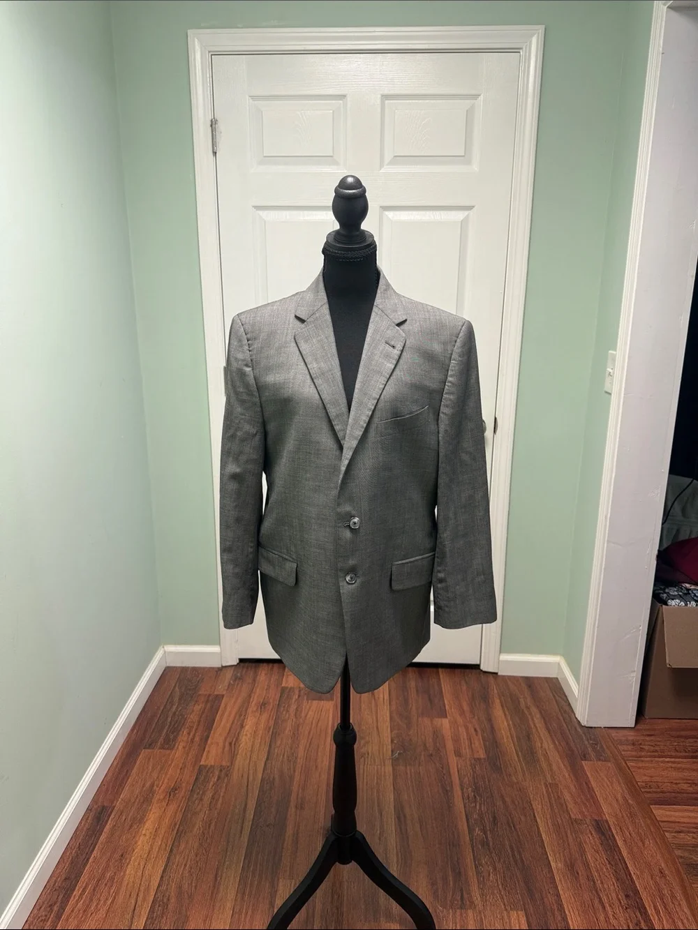 Joseph Abboud Gray Two-Button Notch Lapel Sport Coat